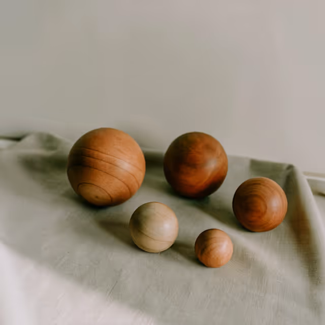 Wooden Spheres Display Lummi AI